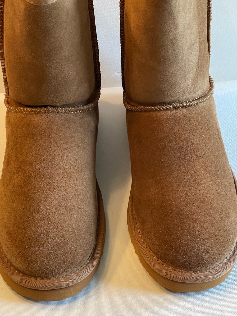 NIB QUINCE 💯 AUSTRALIAN SHEARLING MID-CALF SUEDE LEATHER BOOT PECAN SIZE 8 - Picture 6 of 15
